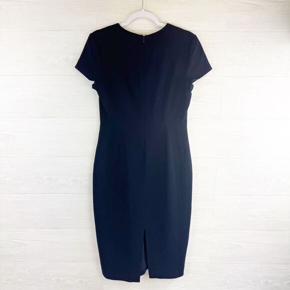 L.K. Bennett Eline Single Lapel Short Sleeve Sheath Midi Dress - Picture 4 of 6